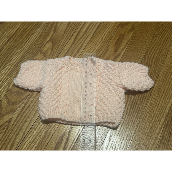 Birth Colors Blue & Pink Handmade Sweaters and Tie - Teddy Bear Doll Clothing - Picture 3 of 4